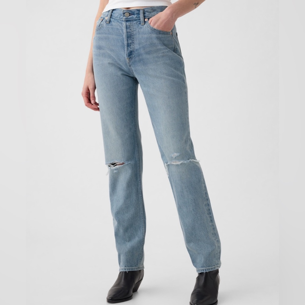 GAP High Rise Rigid '90s Straight Jeans - Picture 2 of 10